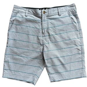 Vissla Men's Gray Striped Shorts‎ Size 34